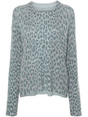 Džemper s printom s leopard uzorkom Zadig&voltaire plava