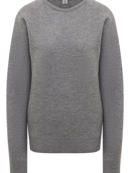 Шерстяной пуловер TotÊme серый