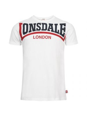 Slim fit majica Lonsdale bela