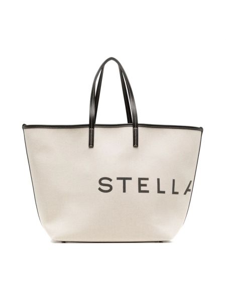 Bolso shopper con estampado Stella Mccartney beige