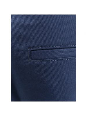 Pantalones chinos con bordado de algodón Marni azul
