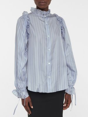 Prugasta bluza s volanima Noir Kei Ninomiya plava