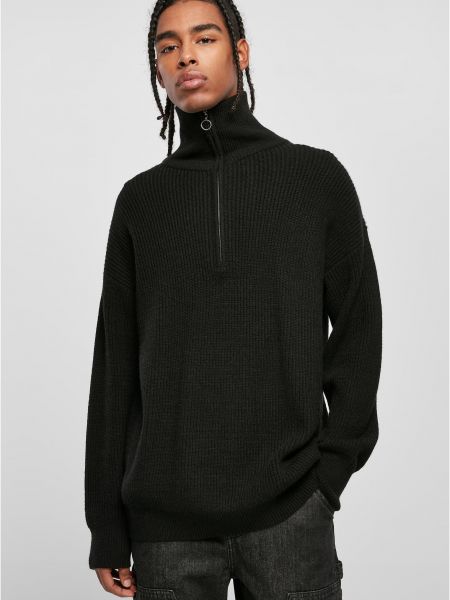 Oversize плетен пуловер Uc Men черно