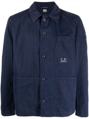 Bavlněná košile s výšivkou C.p. Company modrá