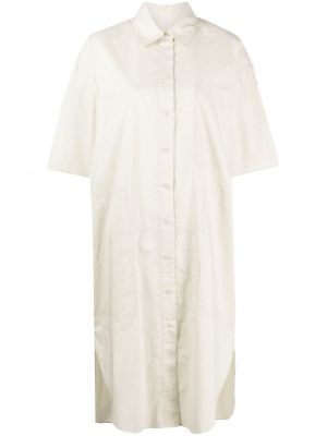 Βαμβακερή φόρεμα με ψηλή μέση Lee Mathews λευκό