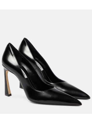 Pantofi cu toc din piele Victoria Beckham negru