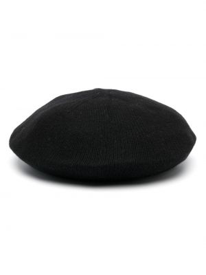 Pletena baretka Moschino črna