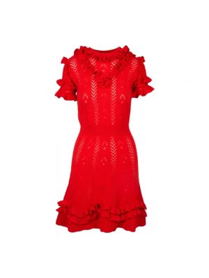 Sukienka mini wełniana Gucci Czerwona