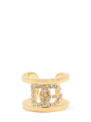 Prsten s kristalima Dolce & Gabbana zlatna