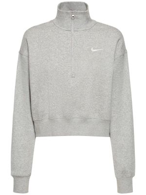 Fleece hoodie mit reißverschluss Nike grau