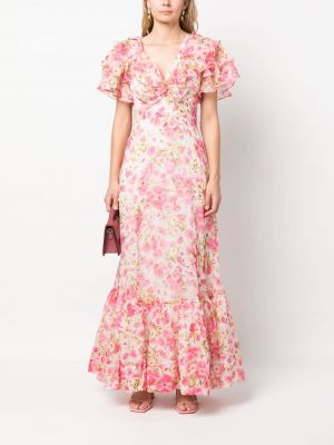 Květinové šaty s potiskem Bytimo růžové