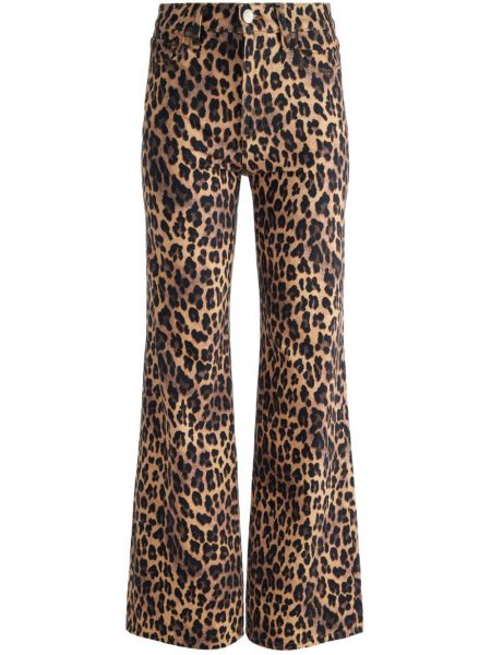 Leopar baskılı jean pantolon Alice + Olivia