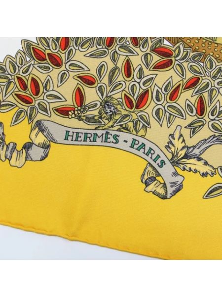 Bufanda de seda Hermès Vintage amarillo