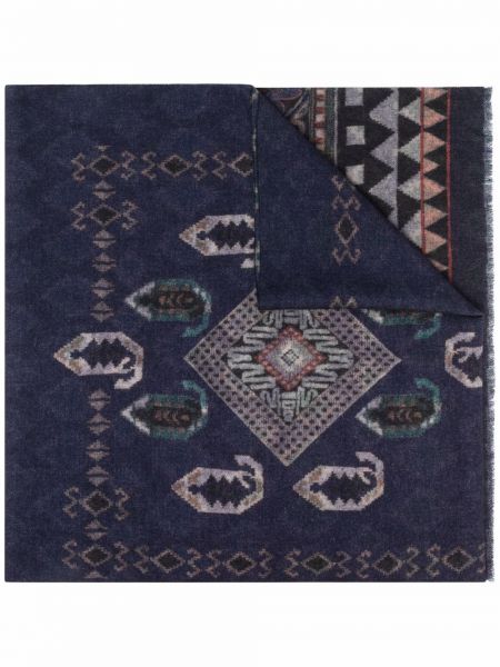 Bufanda de tejido jacquard Etro azul