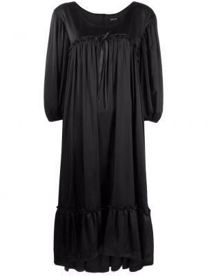 Plisované midi šaty s mašľou Simone Rocha čierna