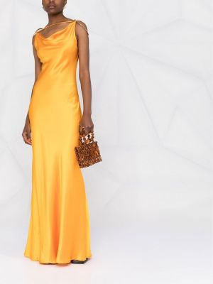Šilkinis vakarinė suknelė Cult Gaia oranžinė