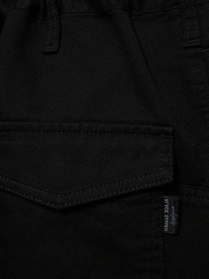 Bavlnené nohavice s vreckami Yohji Yamamoto hnedá