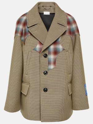 Mohérový bavlněný vlněný kabát Maison Margiela béžový