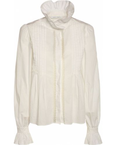 Bavlnená košeľa Alberta Ferretti biela