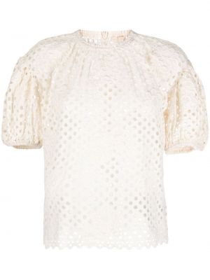Bluză cu model floral Ulla Johnson alb