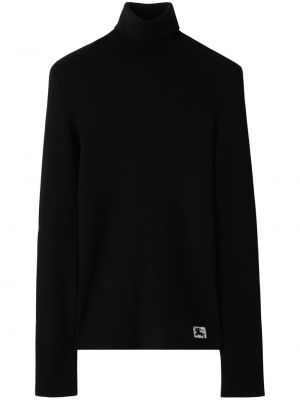 Vlnený sveter Burberry čierna