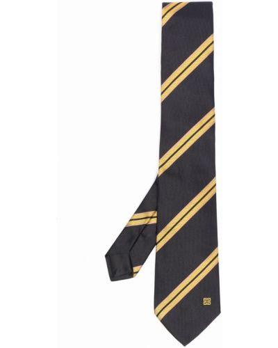 Krawat w paski z jedwabiu Givenchy, сzarny