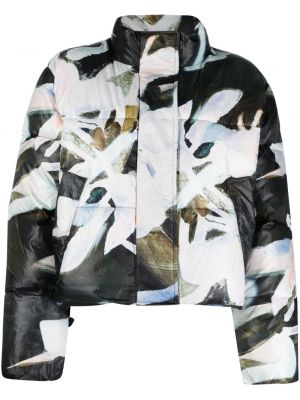Páperová bunda s potlačou s abstraktným vzorom Munthe