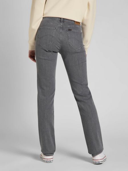 Priliehavé džínsy s rovným strihom Lee sivá