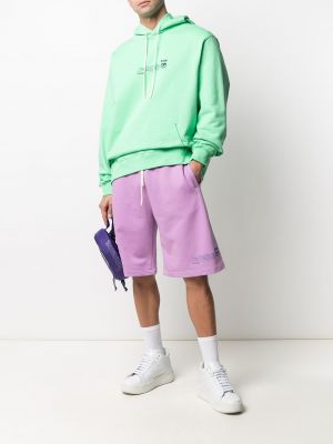 Pantalones cortos deportivos con estampado Msgm violeta