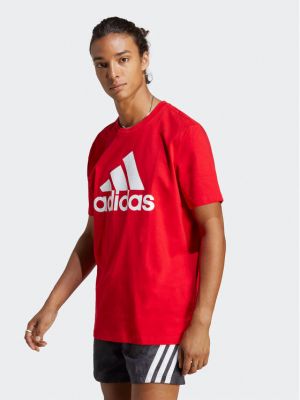 Тениска от джърси Adidas червено