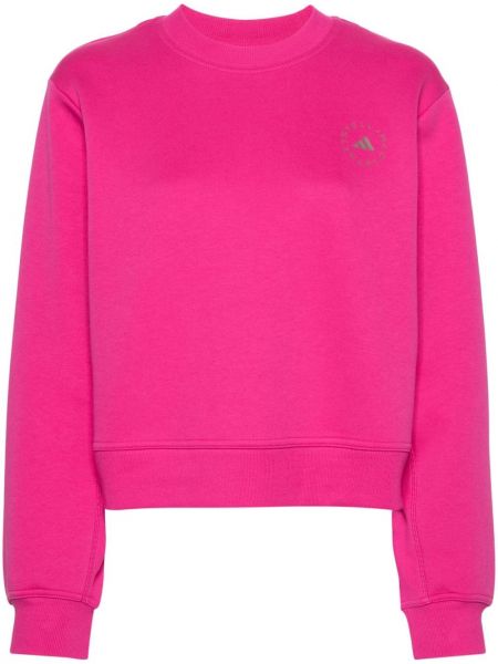 Kapučdžemperis ar apdruku Adidas By Stella Mccartney rozā