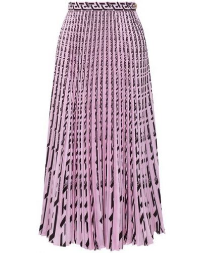 Плиссированная юбка Versace, розовая