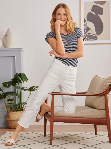 Бавовняні прямі джинси Tchibo білі