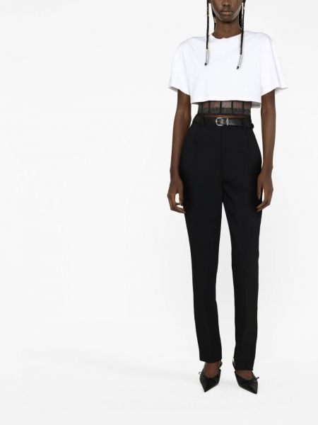 Kalhoty s vysokým pasem Dolce & Gabbana černé