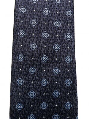 Jacquard seiden krawatte Kiton blau