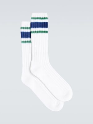 Ριγέ βαμβακερός κάλτσες Sacai πράσινο