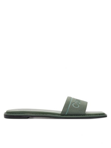Sandales sans talon Calvin Klein vert