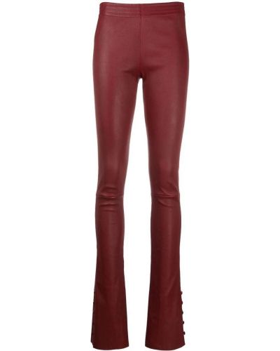 Pantalones de cintura alta Drome rojo