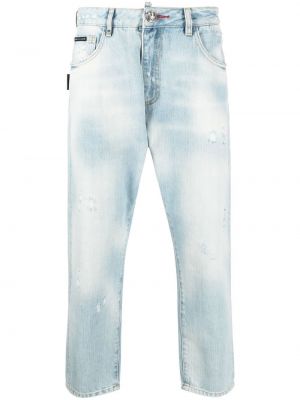 Nødlidende jeans 7/8 Philipp Plein blå