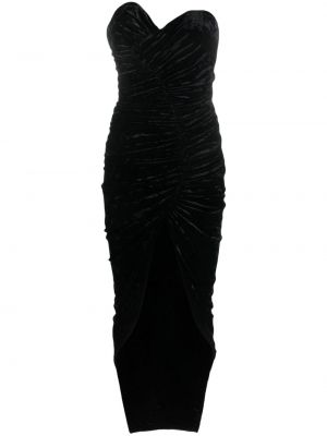 Aksamitna sukienka koktajlowa Alexandre Vauthier czarna