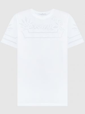 Белая кружевная футболка Ermanno Scervino