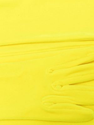 Aksamitne rękawiczki Alexandre Vauthier żółte