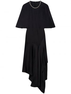 Midi šaty s výšivkou s perlami Stella Mccartney čierna