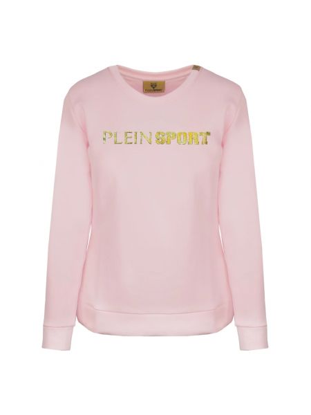 Bluza z okrągłym dekoltem sportowa Plein Sport różowa