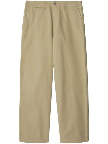Pantaloni di cotone Burberry beige