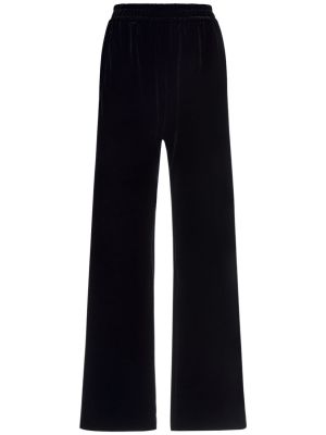 Кадифени панталон Dolce & Gabbana черно