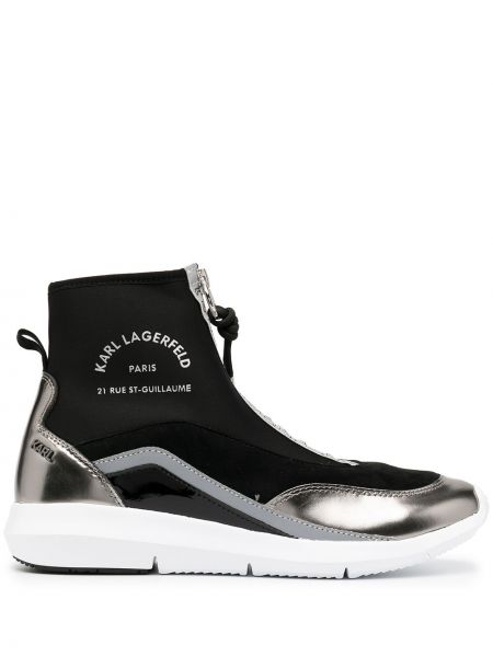 Zapatillas con cremallera Karl Lagerfeld negro