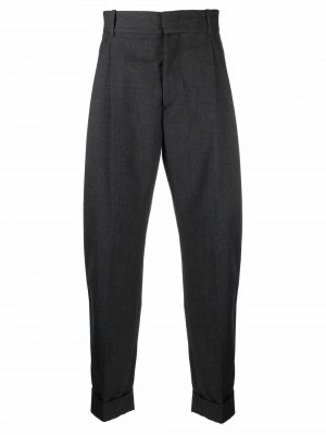 Pantalones ajustados plisados Alexander Mcqueen gris
