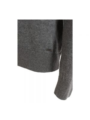 Jersey cuello alto de tela jersey con estampado de cachemira Dsquared2 gris