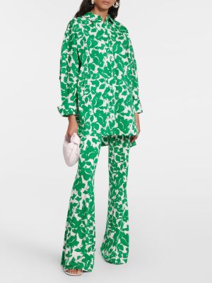 Egyenes szárú nadrág Diane Von Furstenberg zöld
